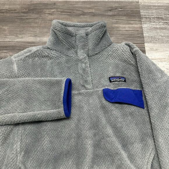 Patagonia Re Tool Snap-T Sweater Gray Womens M‎ Pullover Polartec Fleece Jacket - Picture 1 of 9